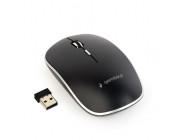 Gembird MUSW-4BSC-01, Silent Wireless Optical mouse, 2.4GHz, 4-button, 800 - 1600dpi, Type-C receiver, Black